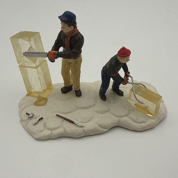 Lemax Christmas Village Accessories Lot Of 8 Santa, Sledding, Snowman Winter - Picture 11 of 14